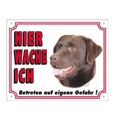 Nobby Pet Marron Hundeschild Labrador Dunkel
