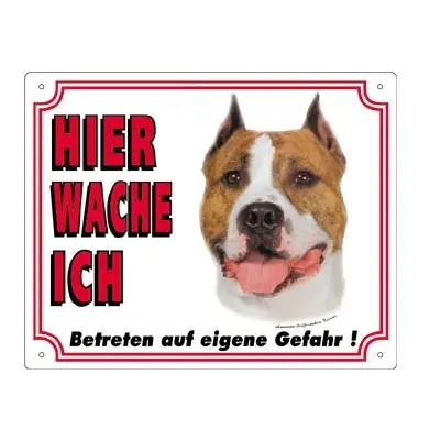Nobby Pet Blanc Dog Display Sign American Staffordshire Terrier