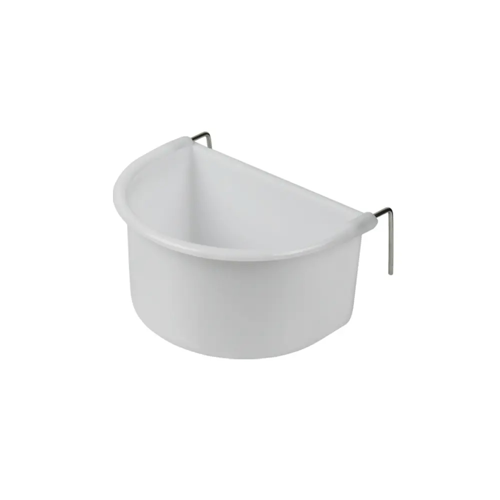 Nobby Pet Blanc Plastic Bird Bowls With Metal Hook