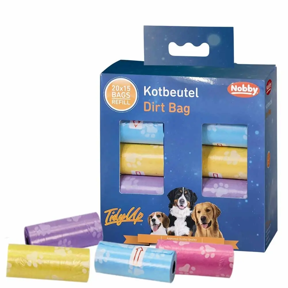 Meilleurs prix pour Sac à déjections canines imprimé patte Nobby Pet TidyUp (x20)