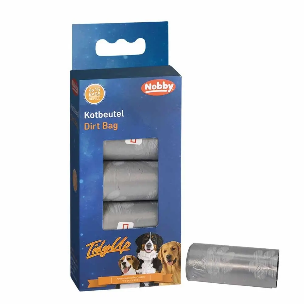 Comparer les prix de Sac à déjections canines imprimé patte Nobby Pet TidyUp (x4)