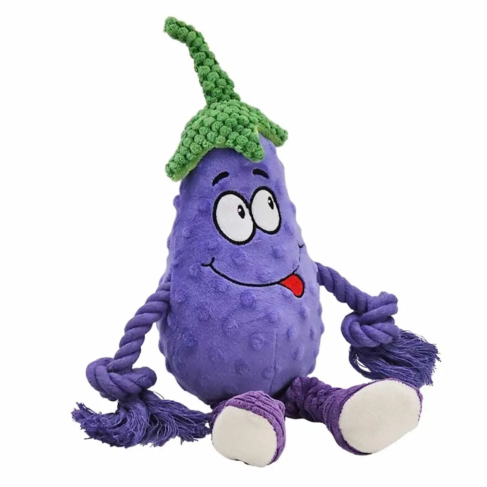 Meilleurs prix pour Peluche pour chien Aubergine avec corde Nobby Pet