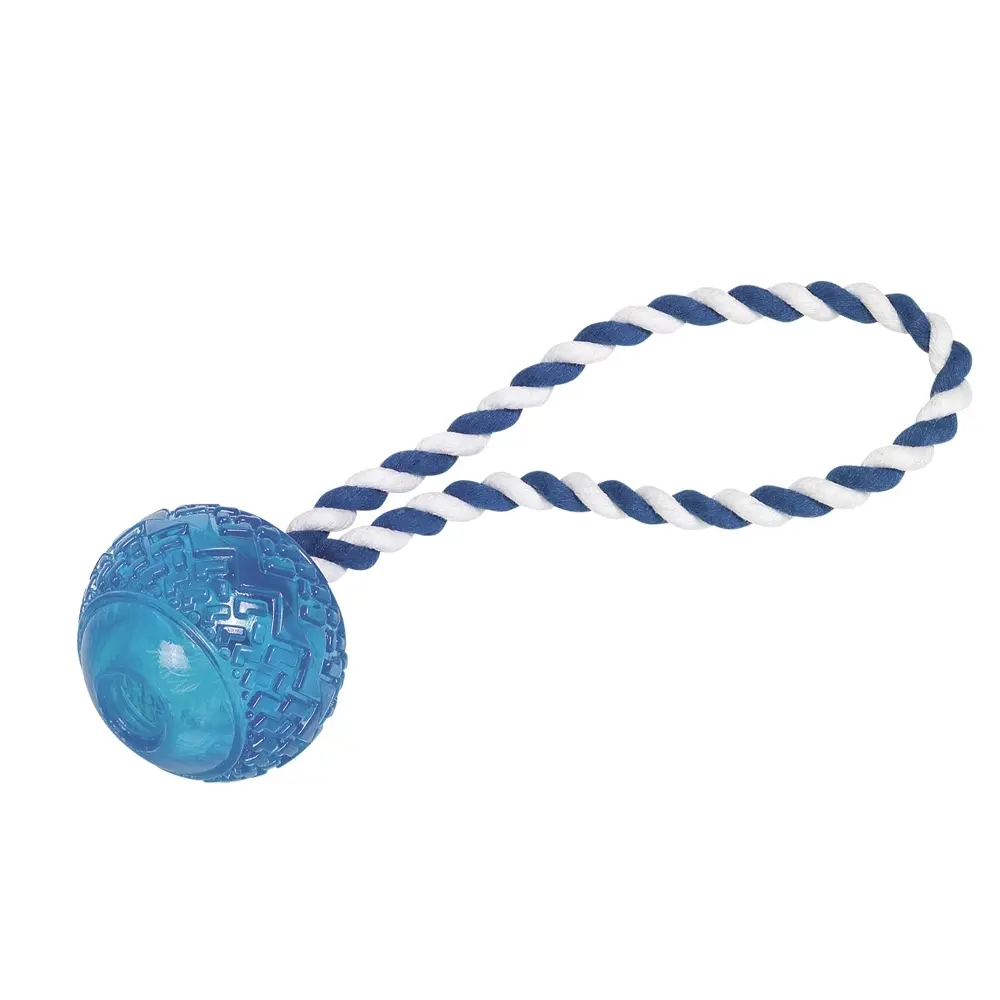 Nobby Pet Bleu Tpr Dog Ball With Rope