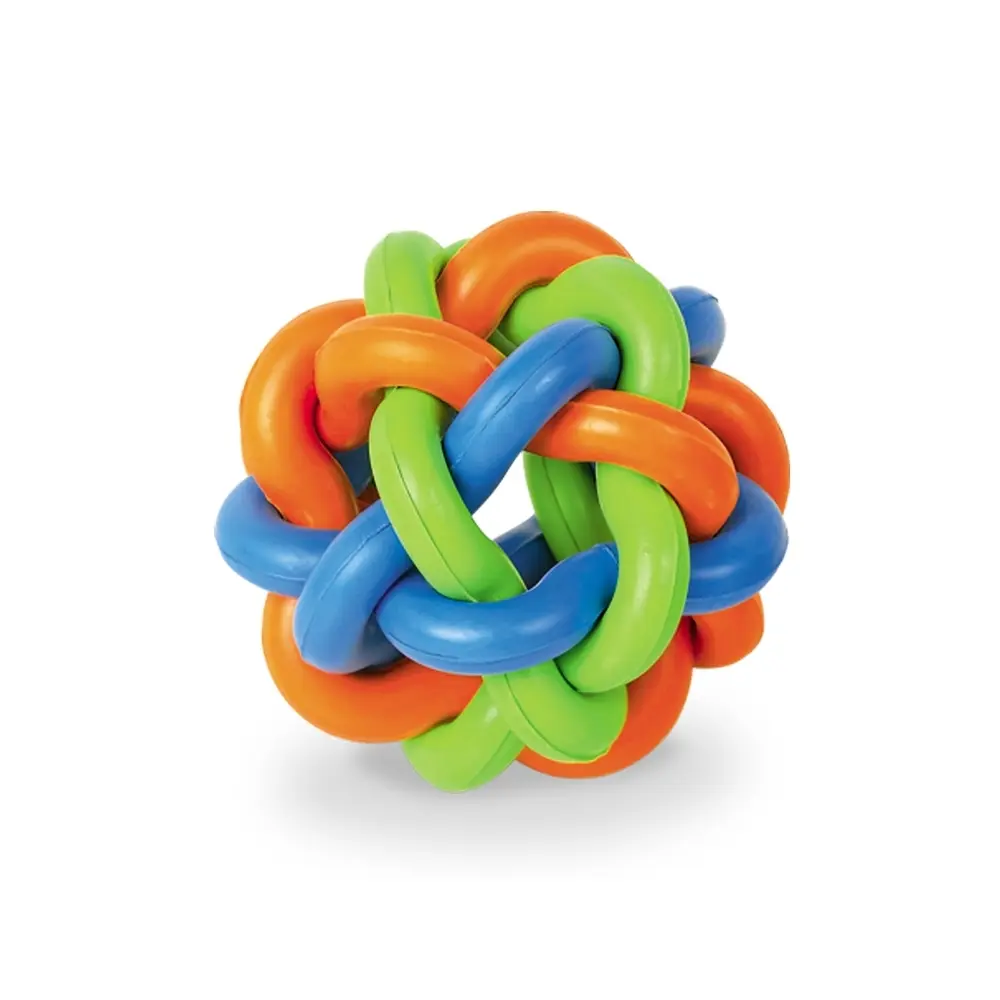 Nobby Pet Orange Knotted Rubber Dog Ball