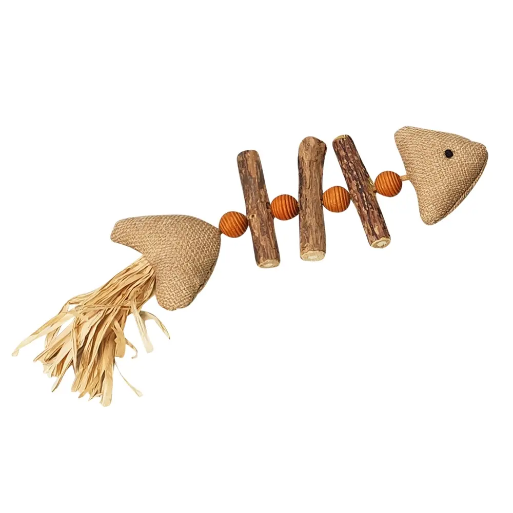 Nobby Pet Beige Fish Toys For Cats With Matatabi