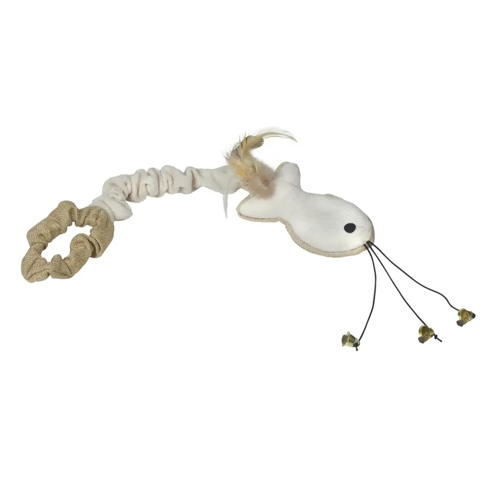 Meilleurs prix pour Jouet peluche pour chat poisson avec dragonne Nobby Pet