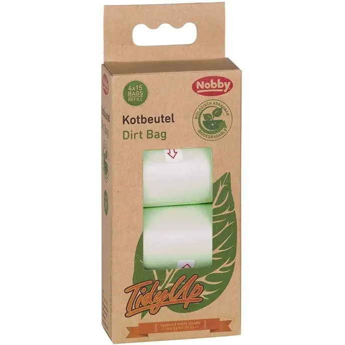 Nobby Pet Vert Rolls Of 15 Biodegradable Dog Poop Bags Tidyup
