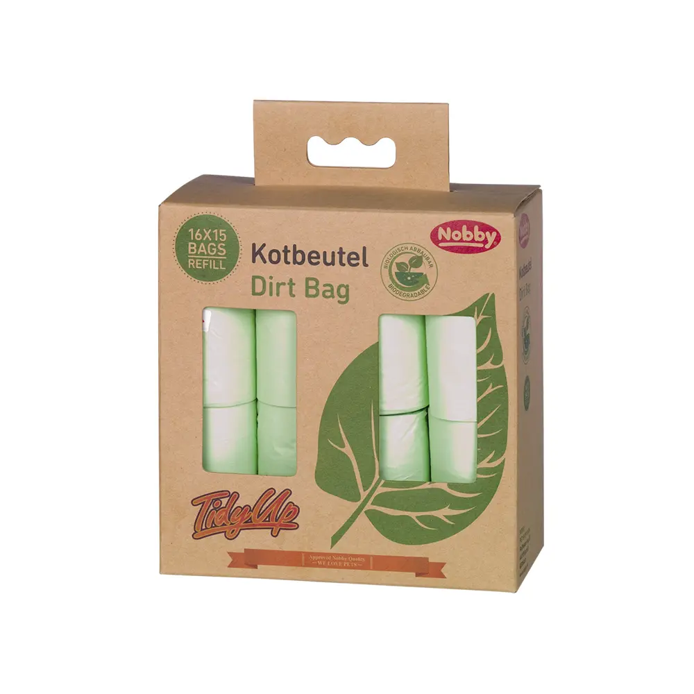 Confezione da 16 sacchetti biodegradabili per cacca di cane Nobby Pet TidyUp