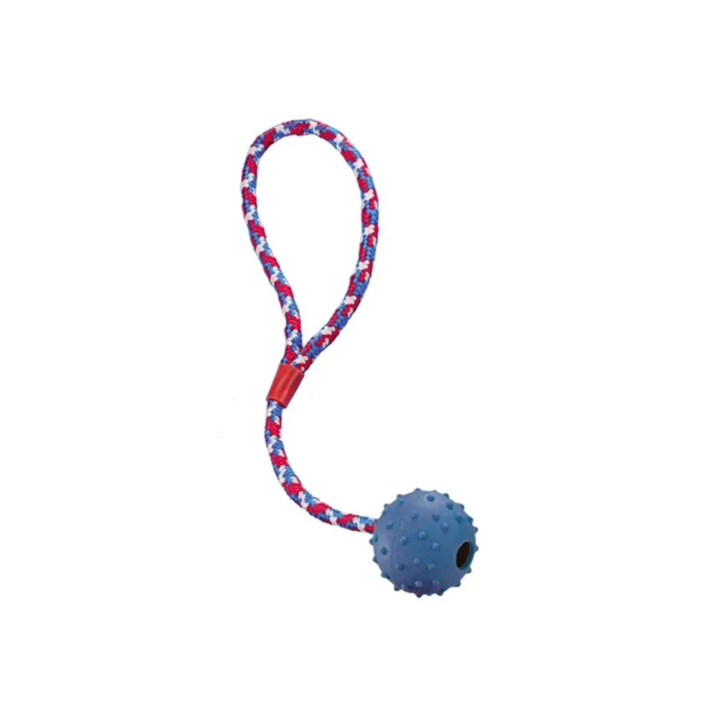 Meilleurs prix pour Balle en caoutchouc avec cloche et corde pour chien Nobby Pet