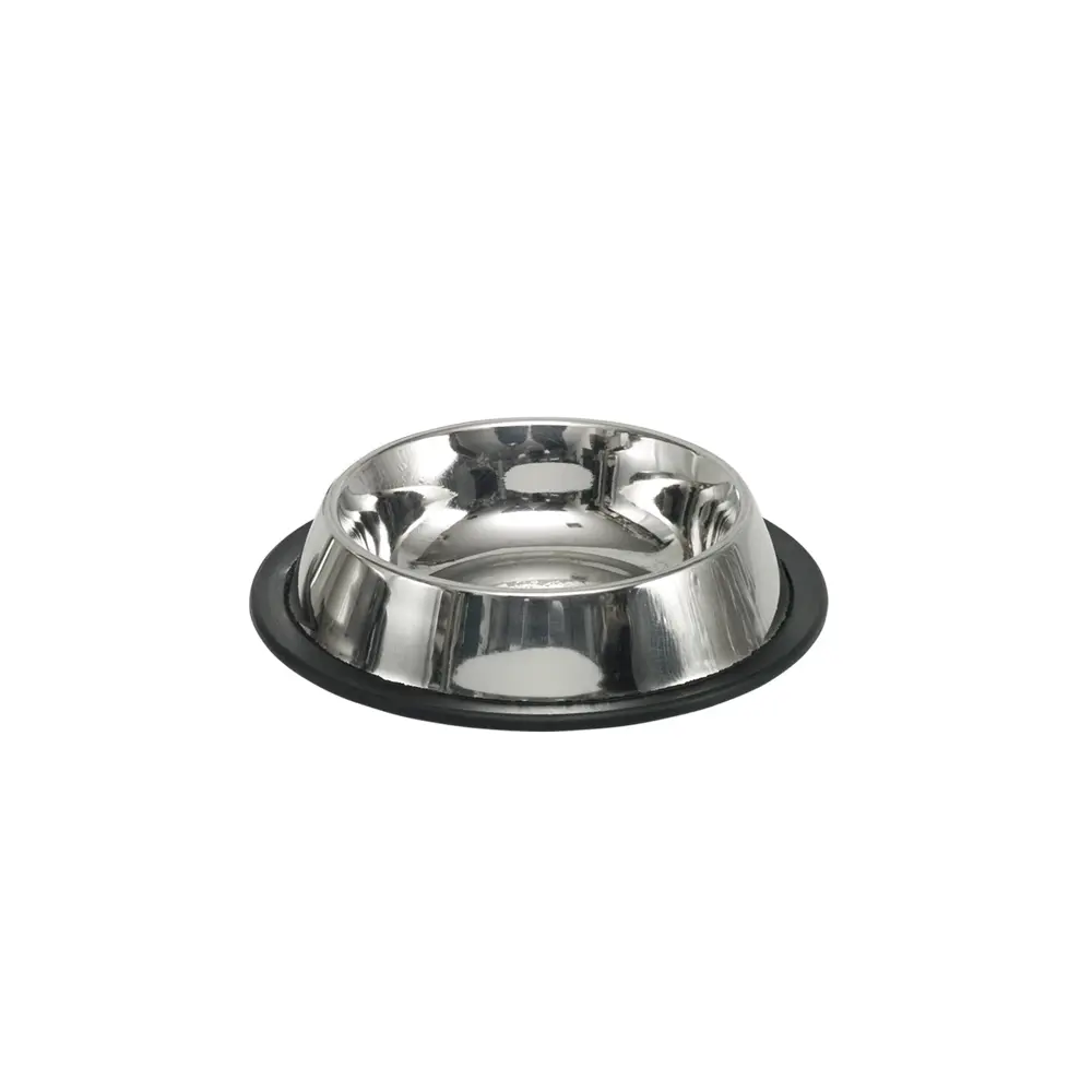 Nobby Pet Argenté Non-Slip Stainless Steel Dog Bowls