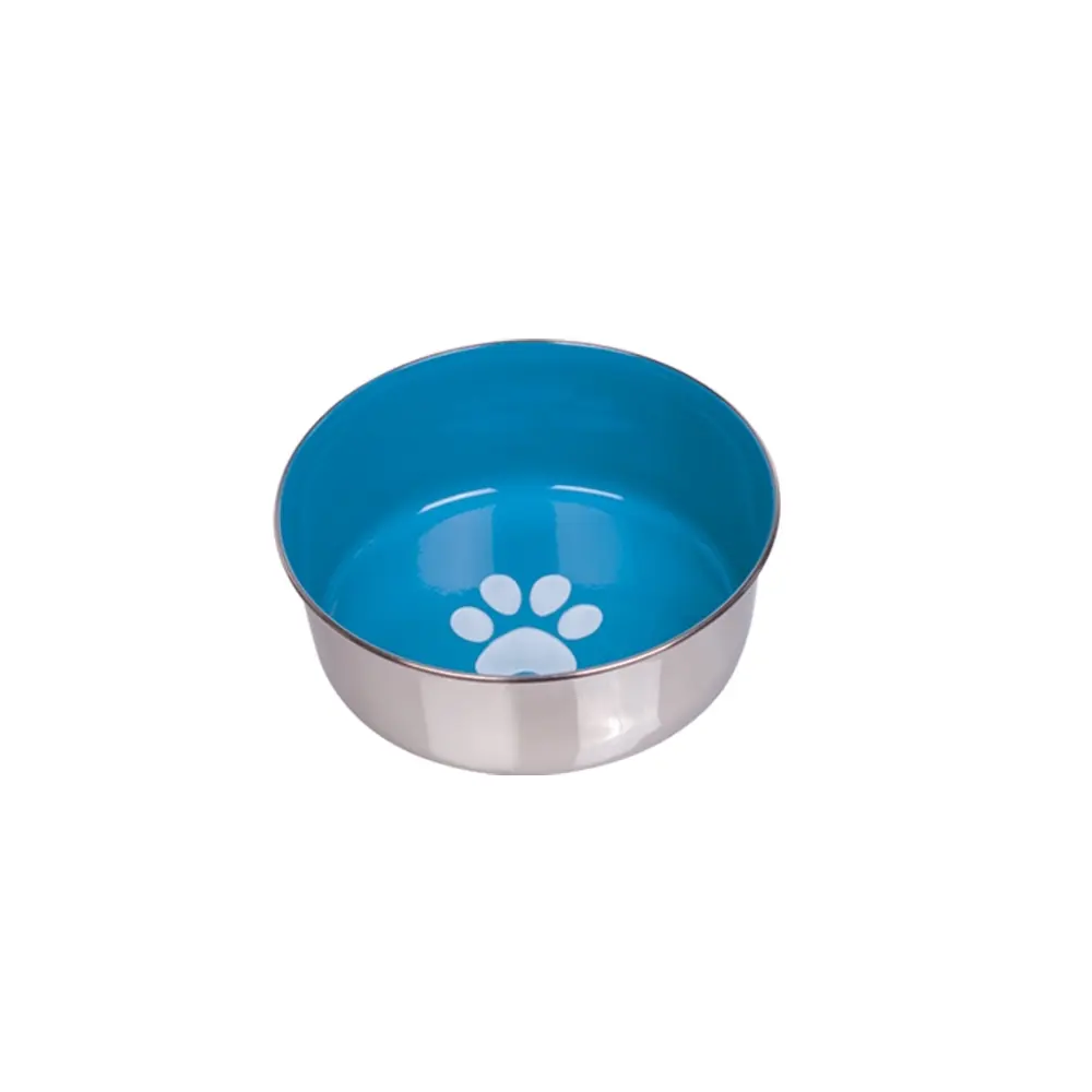 Nobby Pet Bleu Non-Slip Stainless Steel Dog Bowls Heavy Paw