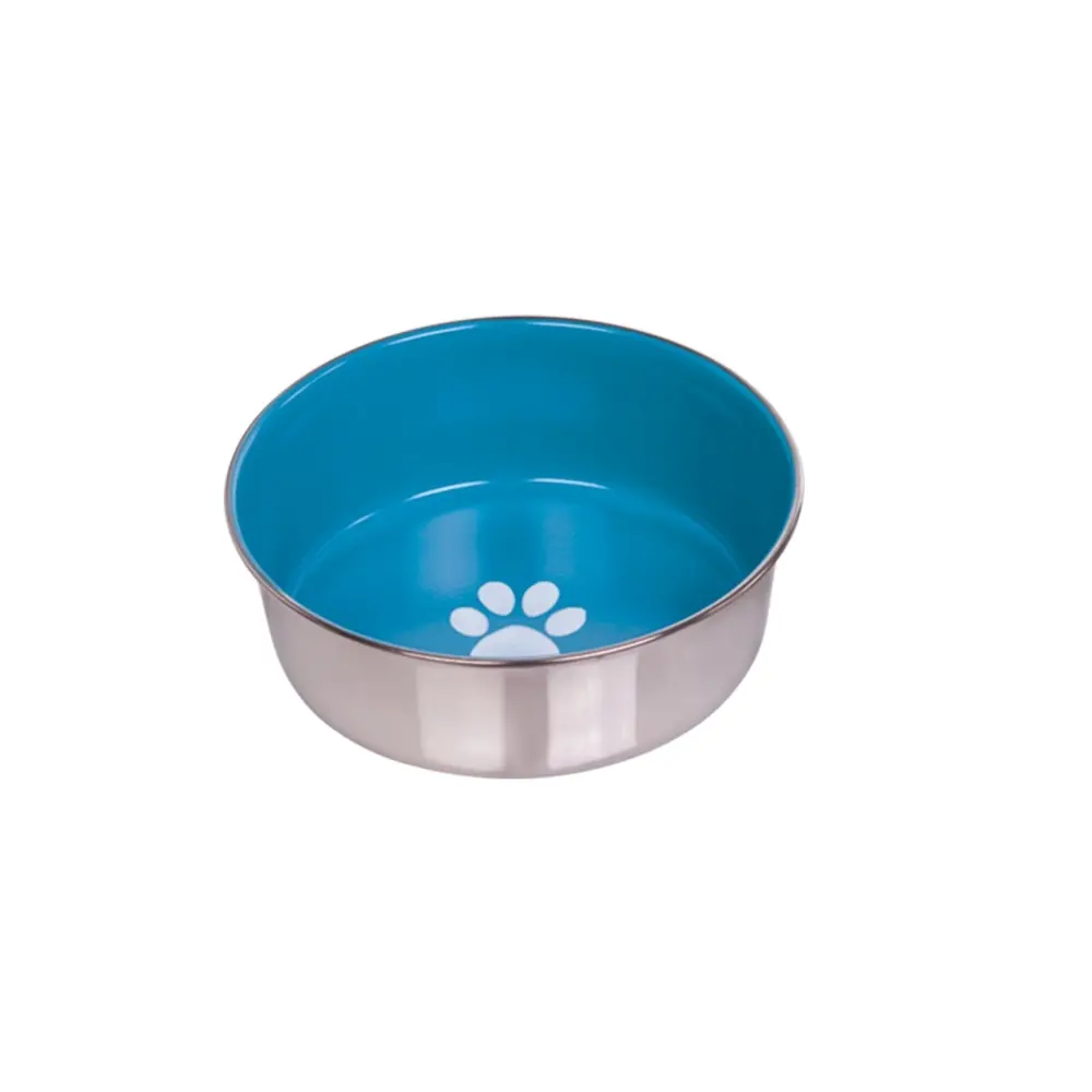Nobby Pet Bleu Non-Slip Stainless Steel Dog Bowls Heavy Paw