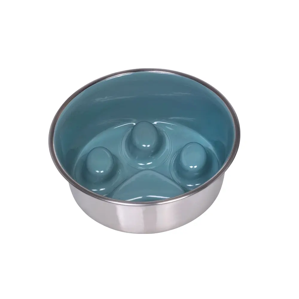 Nobby Pet Gris Stainless Steel Anti-Gout Dog Bowl Paw