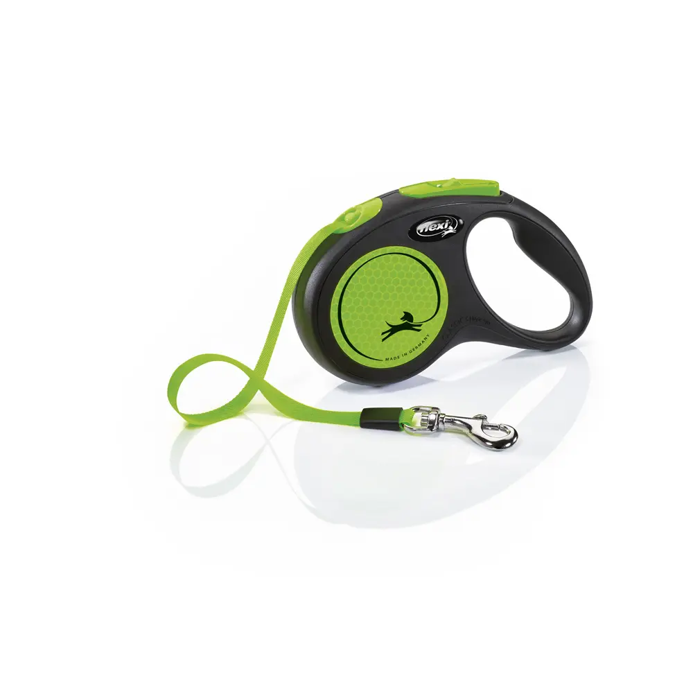 Nobby Pet Vert Webbing Dog Leash Flexi New Neon