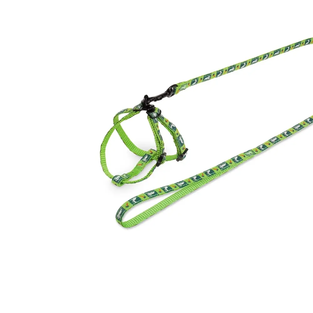 Nobby Pet Vert Nylon Rodent Harness With Leash Carrot