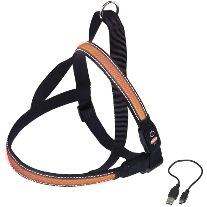 Nobby Pet Orange Norwegian Harness For Dogs Flash Mesh