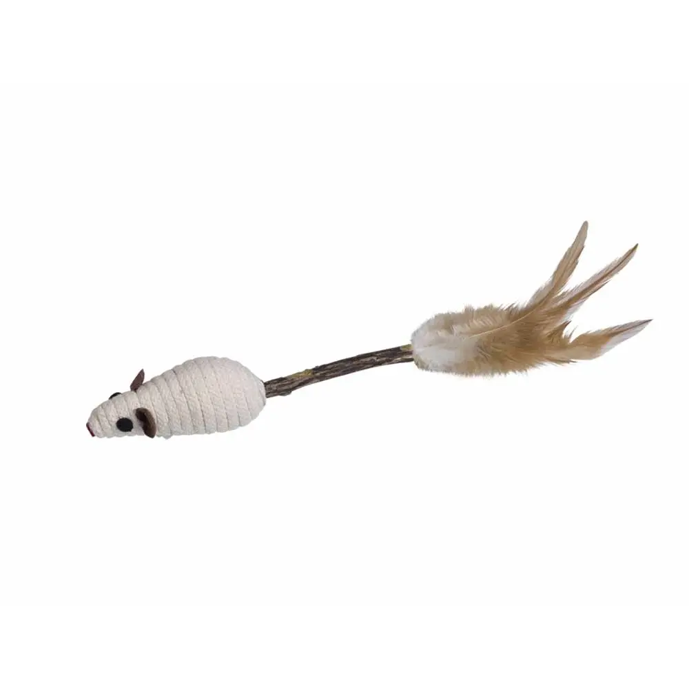 Nobby Pet Blanc Cat Toy Stick With Mouse Rattle Matatabi
