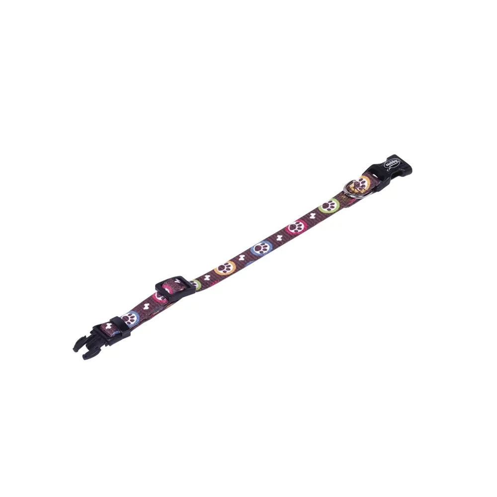 Nobby Pet Noir Dog Collar Paw