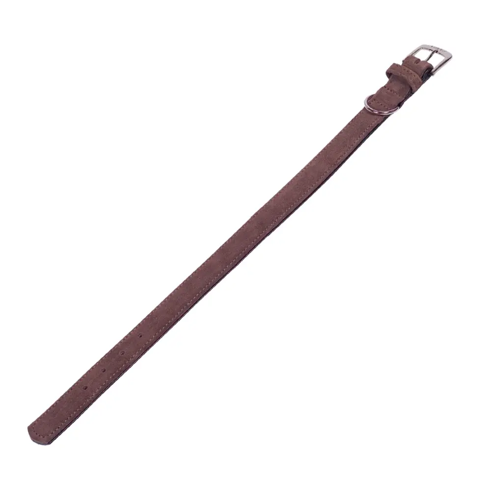 Nobby Pet Marron Dog Collar Velours