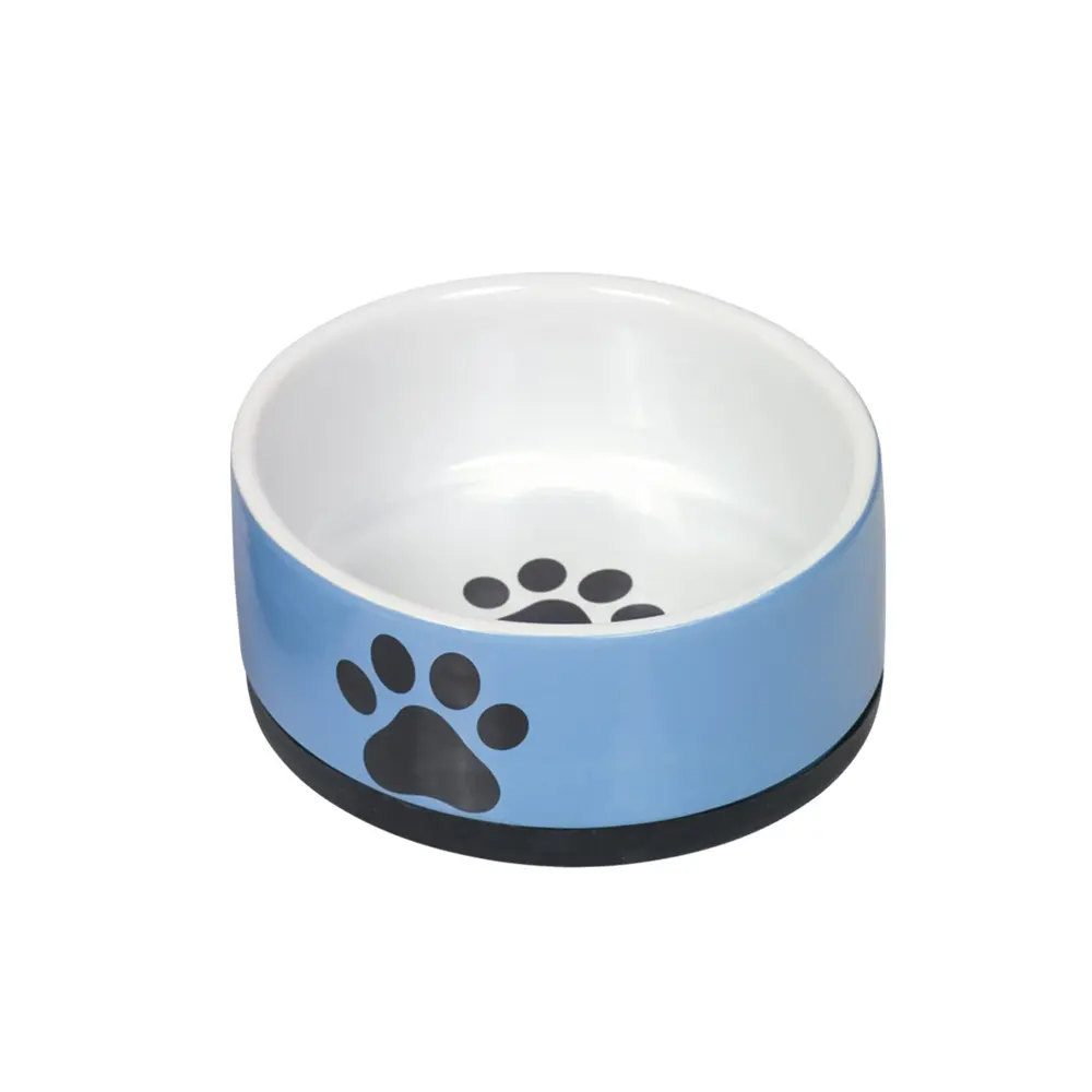 Nobby Pet Bleu Ceramic Dog Bowl Paw