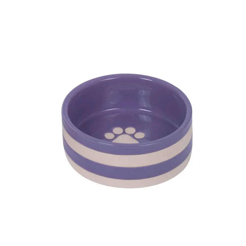 Nobby Pet Violet Ceramic Dog Bowl Strio