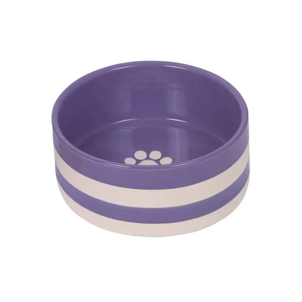 Nobby Pet Violet Ceramic Dog Bowl Strio