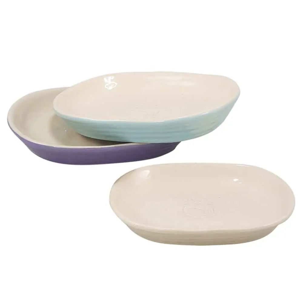 Nobby Pet Violet Flat Ceramic Bowl For Cats Jada