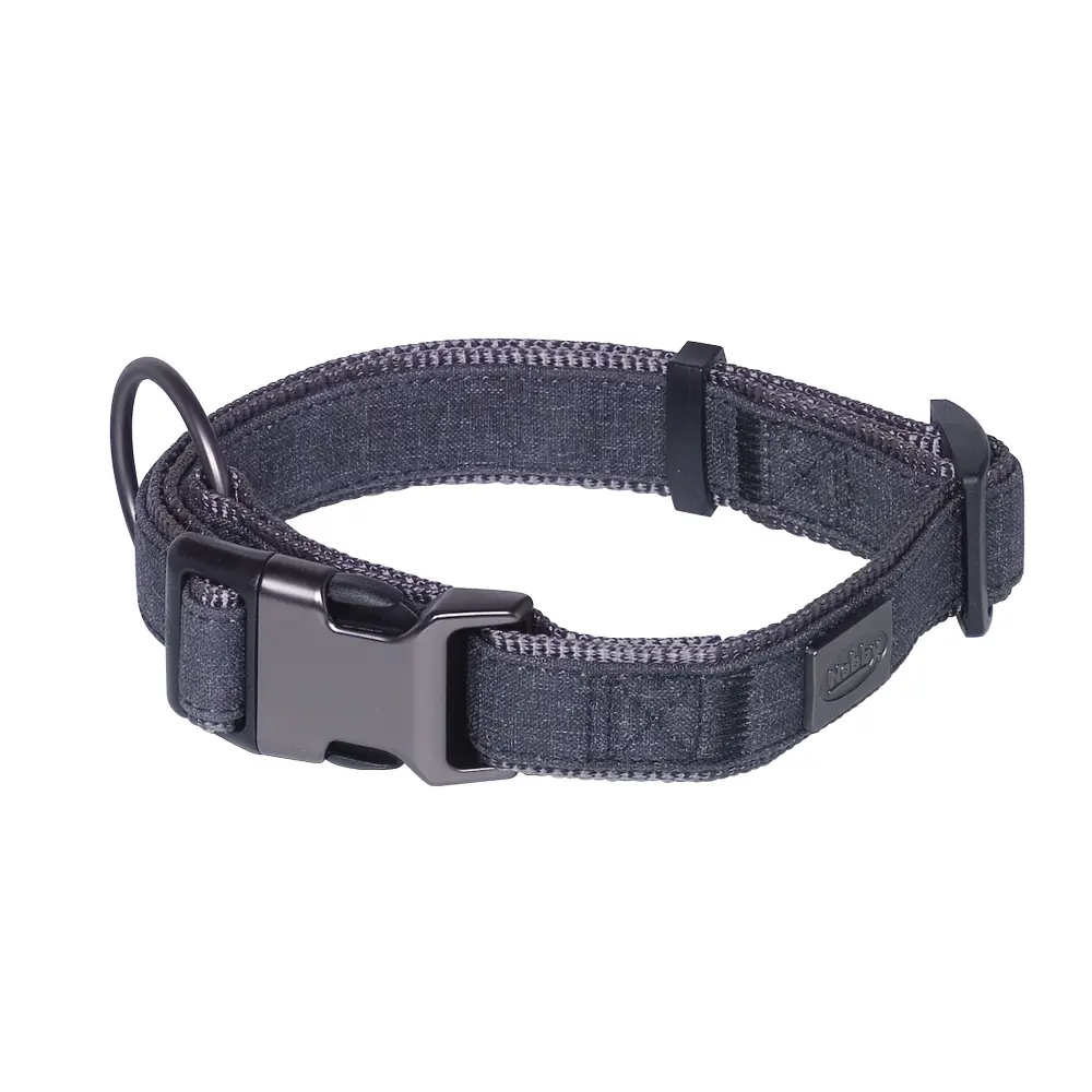 Nobby Pet Noir Dog Collar Linen Deluxe
