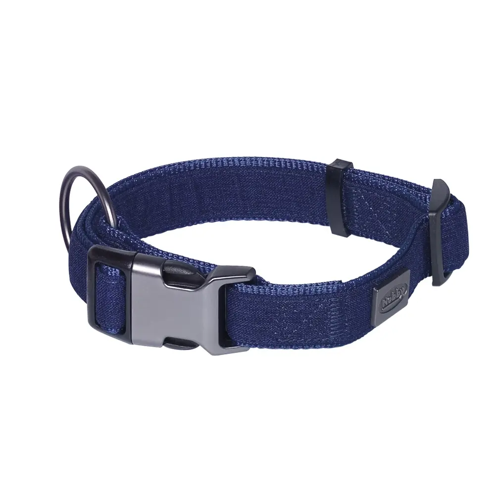 Nobby Pet Bleu Dog Collar Linen Deluxe