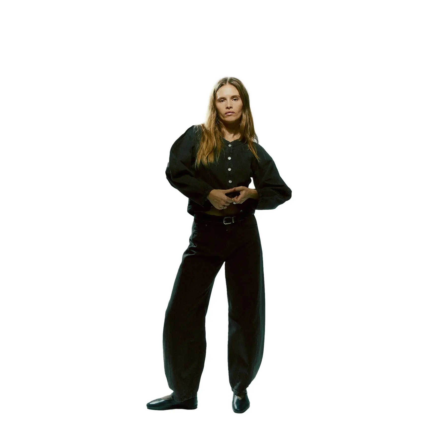 Pantaloni Jeans Barrel rialzati donna  Kenzie