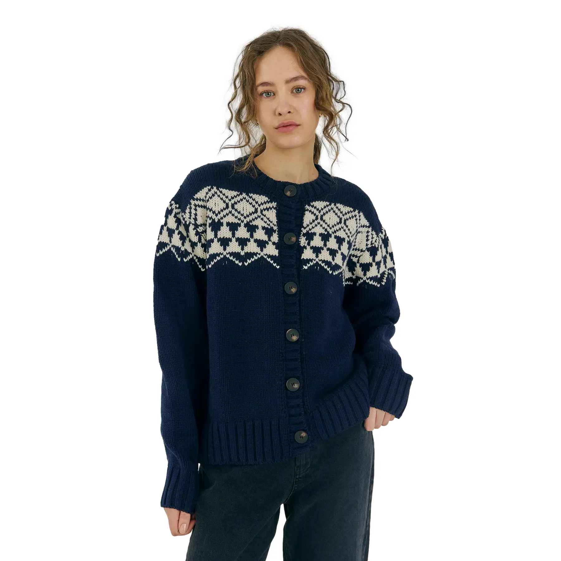 Strickjacke, Damen Norr Fair