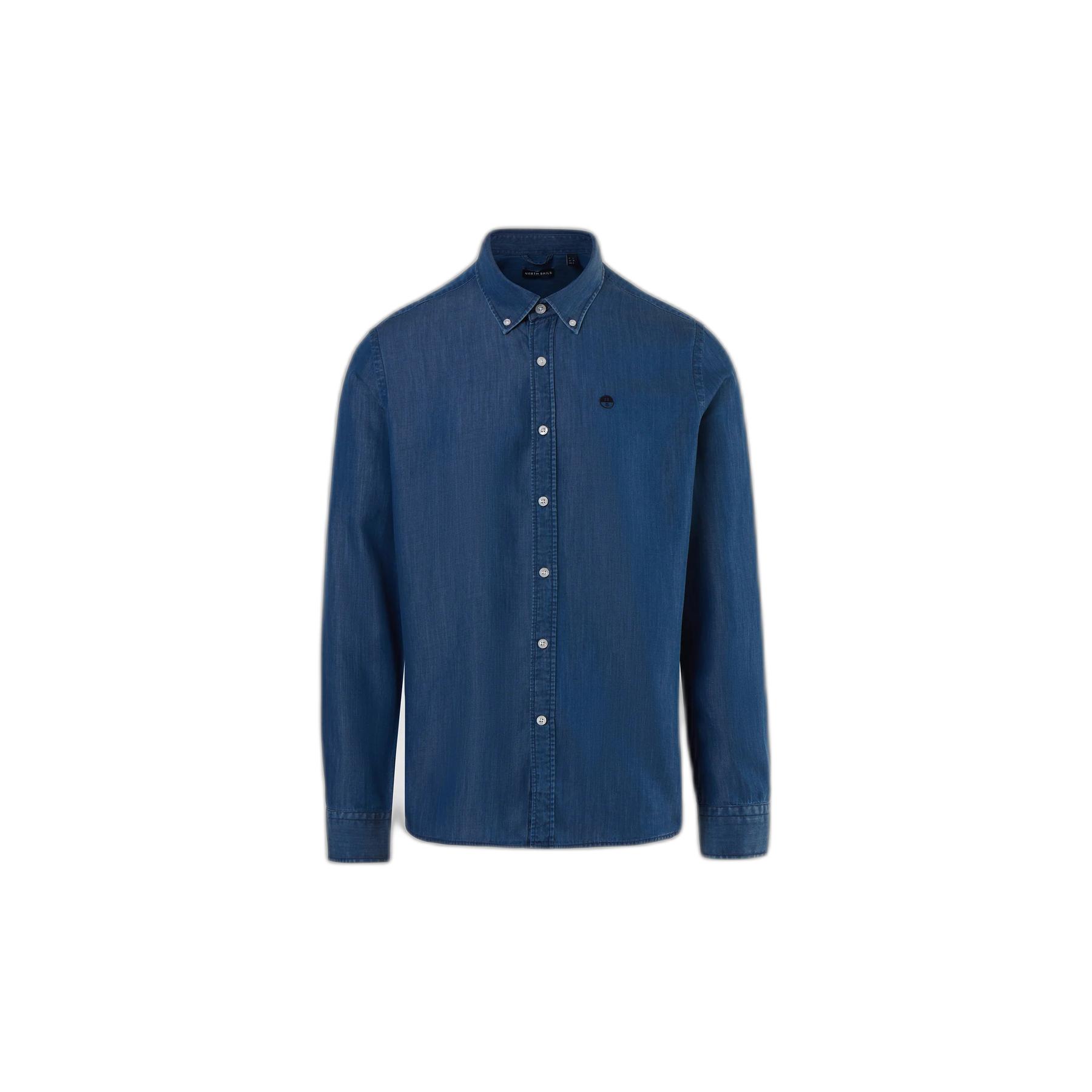 8300825760571 - Langärmeliges Jeanshemd aus Chambray-Stoff Tencel™
