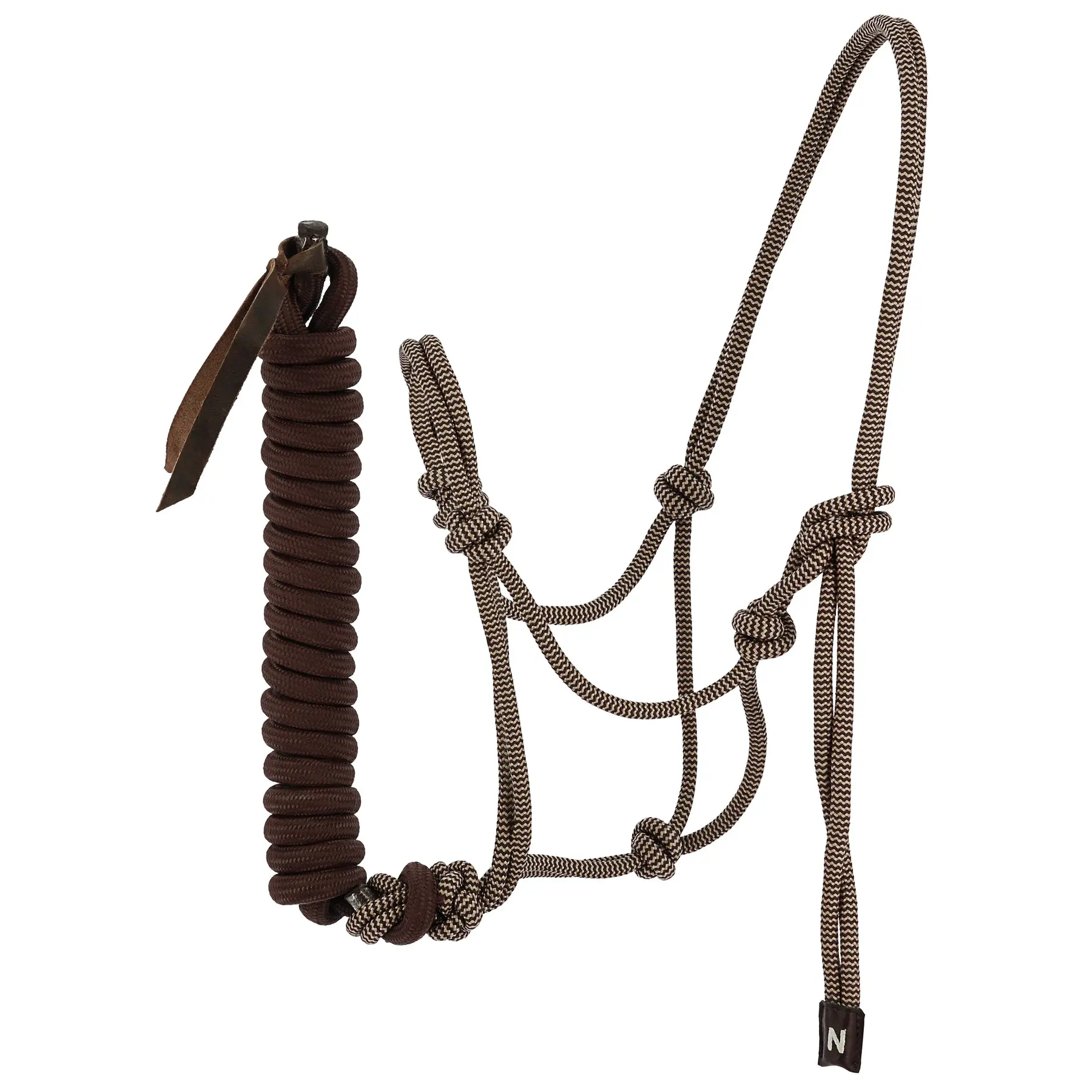 Norton Beige Ethological Halter And Long Line For Horse Duo