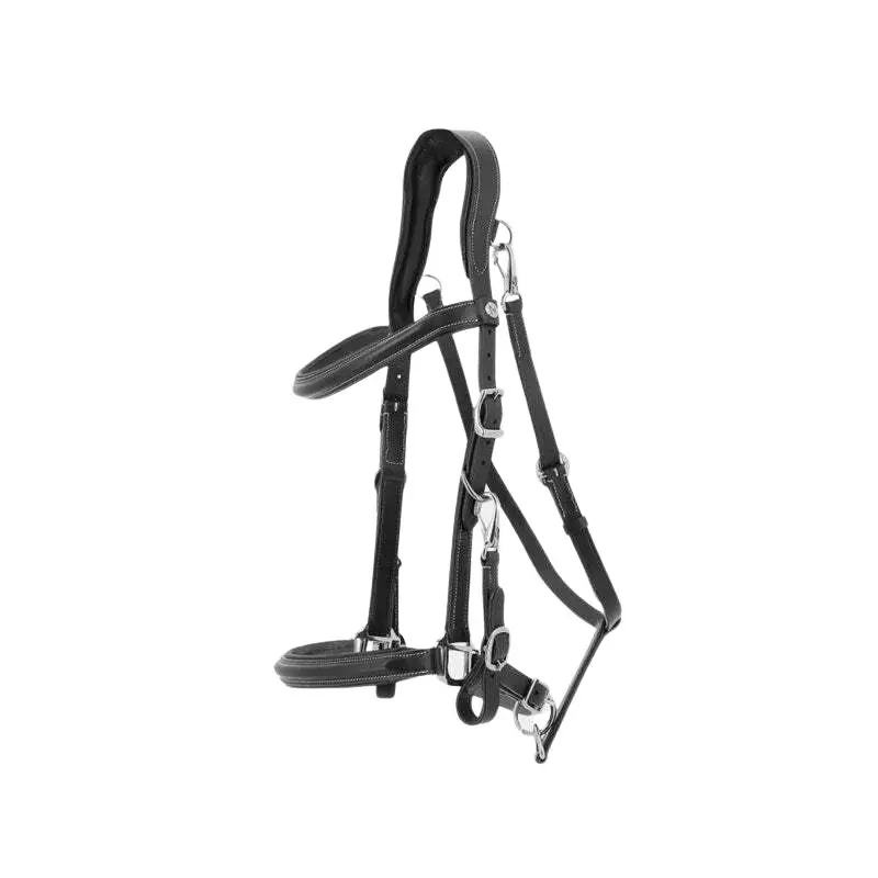 Norton Noir Leather Halter For Horse Trekking