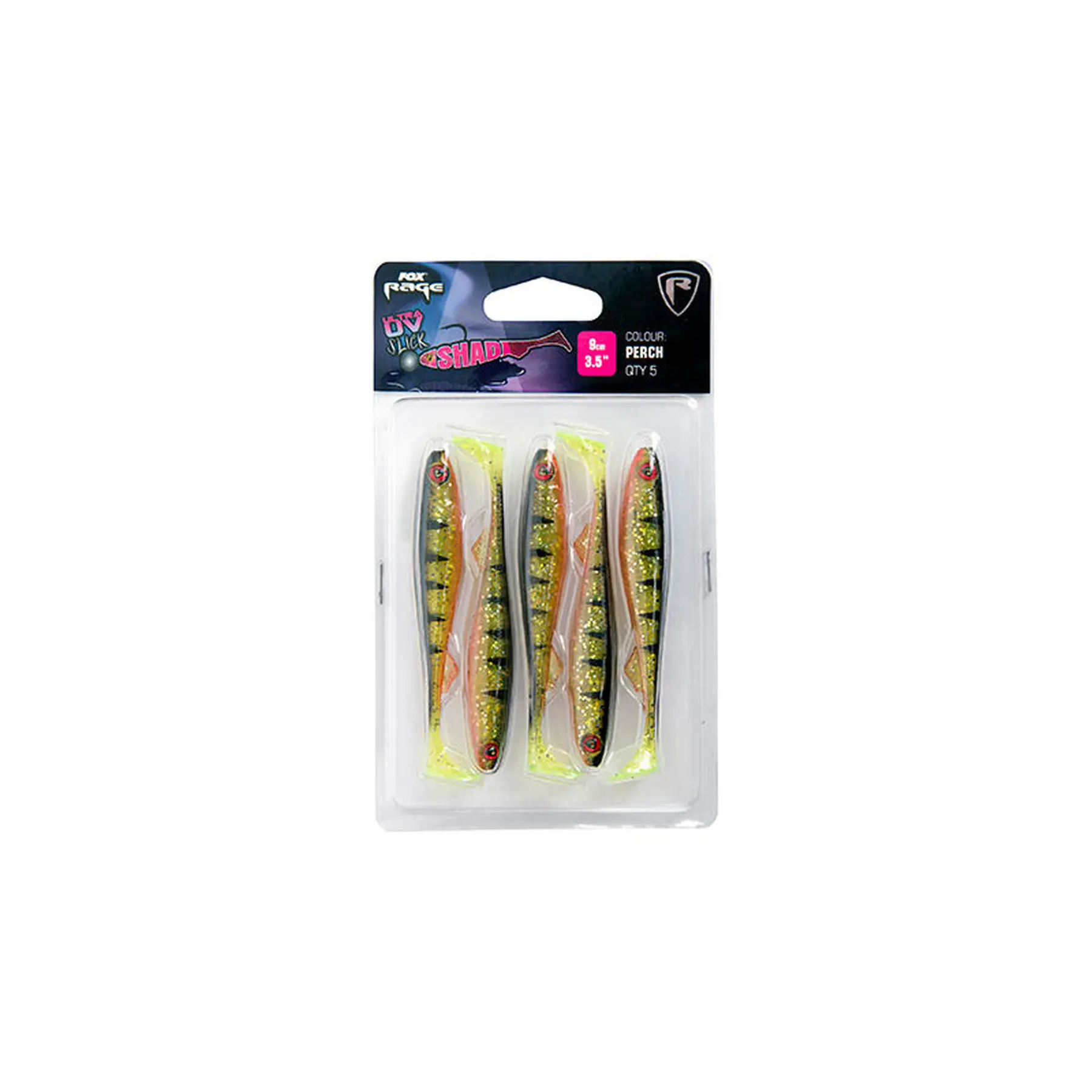 Lockvögel Fox Rage Slick Shad UV 3.5" (x5)