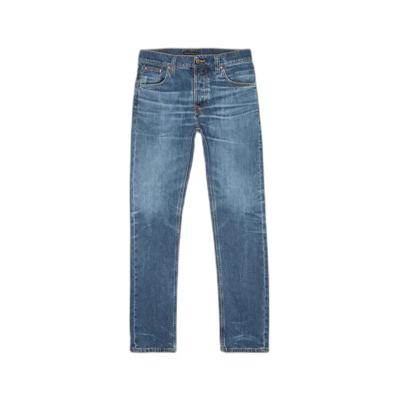 Tapered Jeans Nudie Jeans Grim Tim Life Tracks Bleu