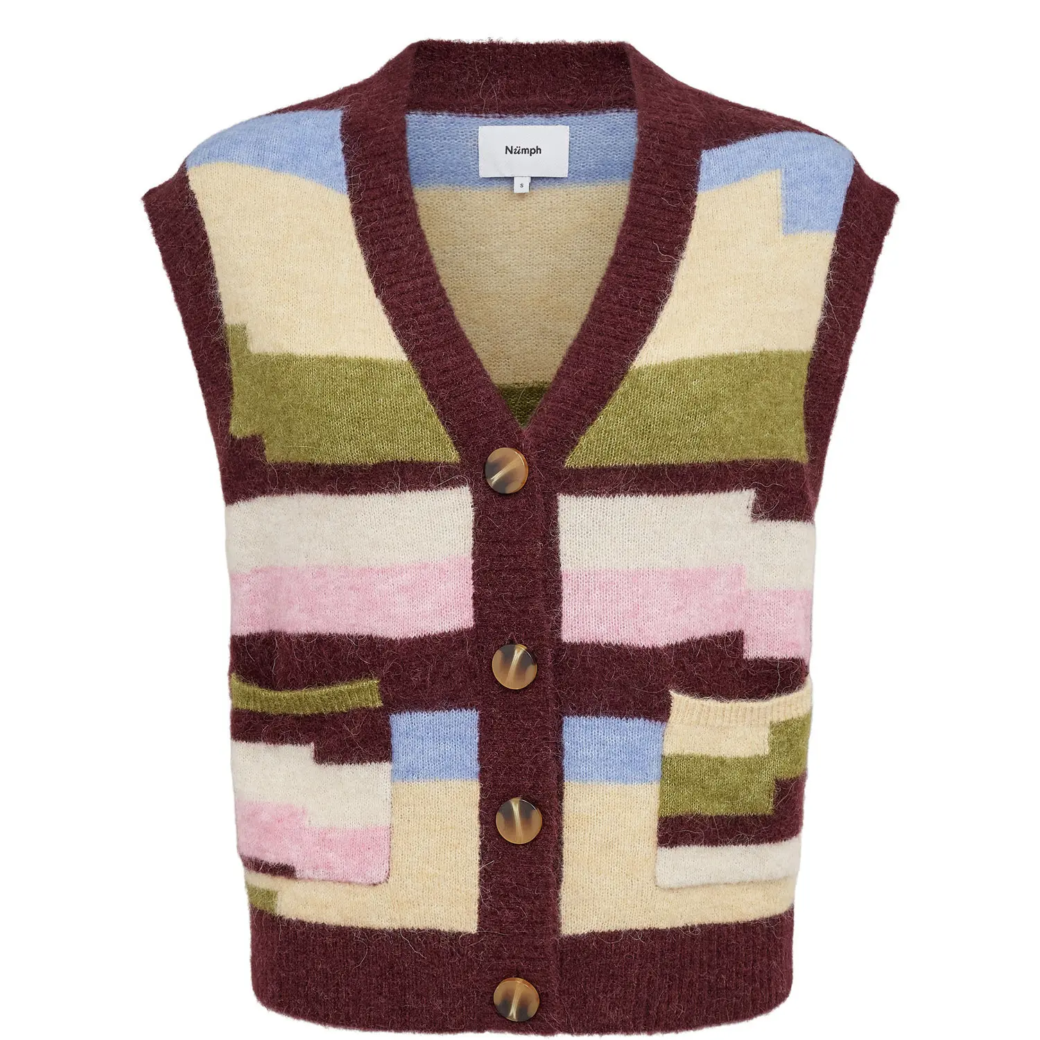 Gilet a righe pixelate donna  Nuriette