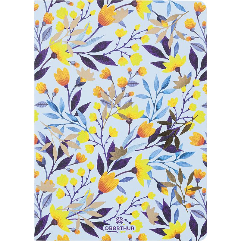 3664447174761 - Notizbuch weich kariert gemischte Linien einfarbig A6 Salto