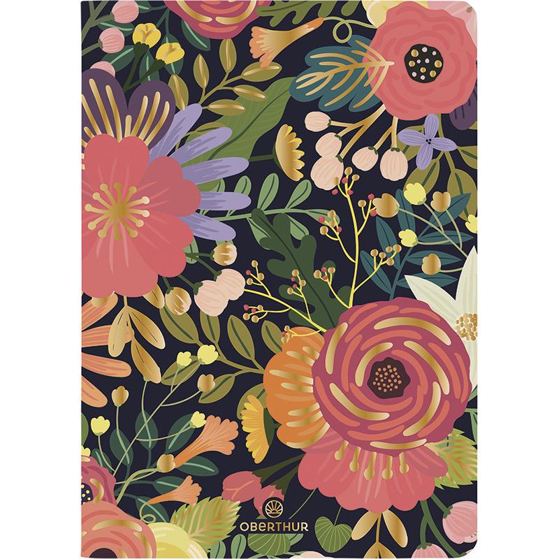 3664447192376 - Notizbuch weich kariert gemischte Linien einfarbig A6 Salto