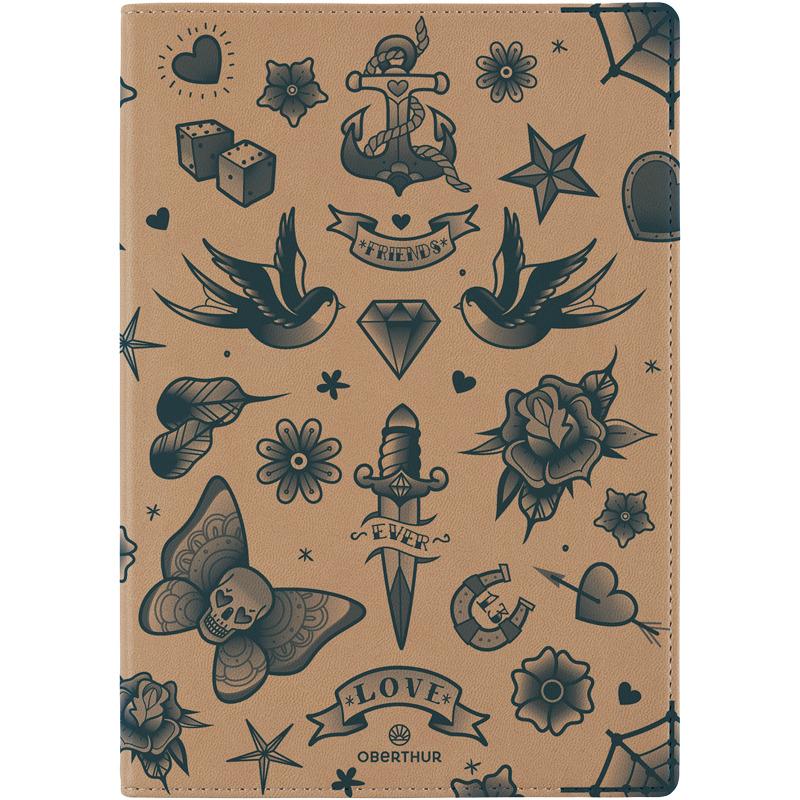3664447177243 - Weiches liniertes Notizbuch A5 Tattoo