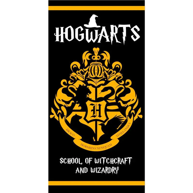 Ociostock Unisex Noir Microfiber Bath Towel Harry Potter Hogwarts