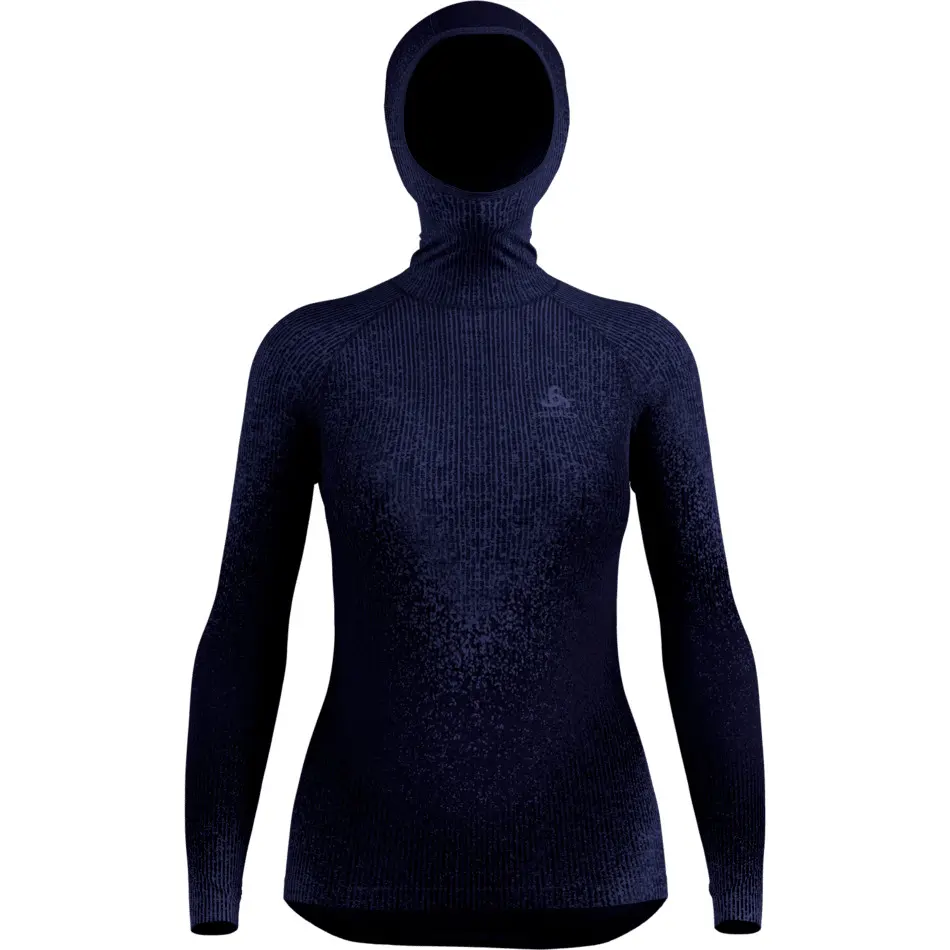Odlo Women's Bleu Base Layer With Mask Performance Warm Blackcomb