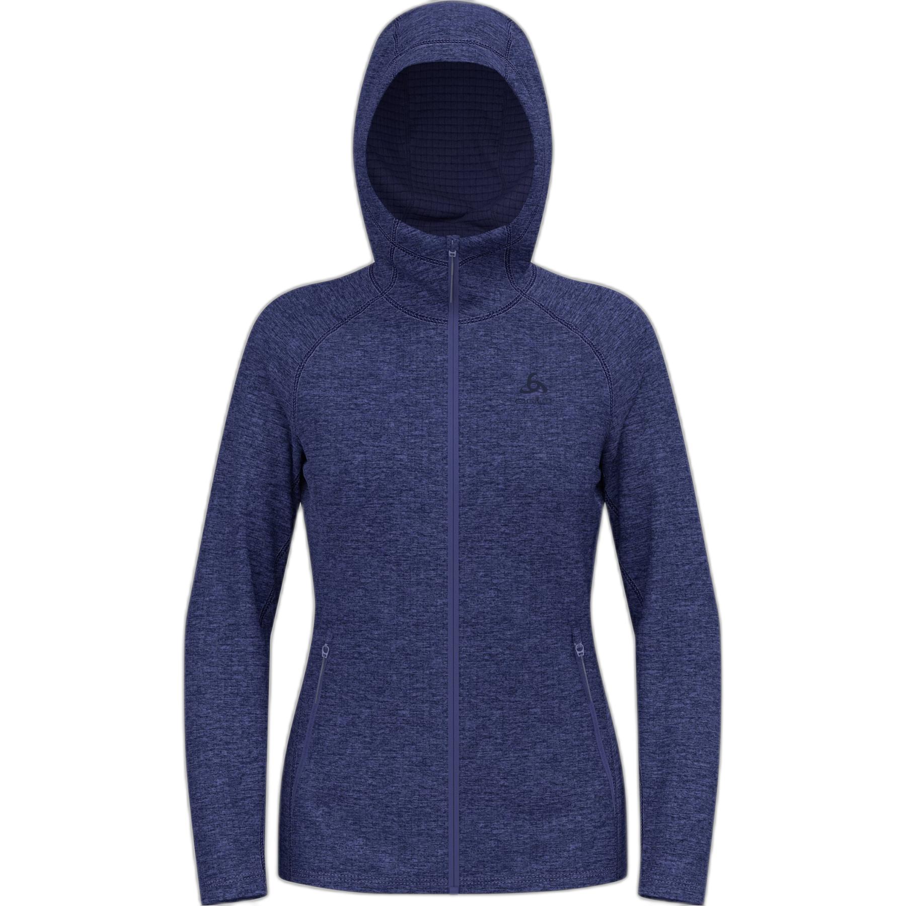 Felpa con zip e cappuccio donna Odlo Tencia
