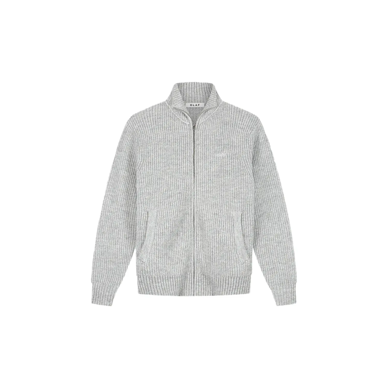 Hoodie mit Reißverschluss und hohem Kragen Olaf Hussein Signature