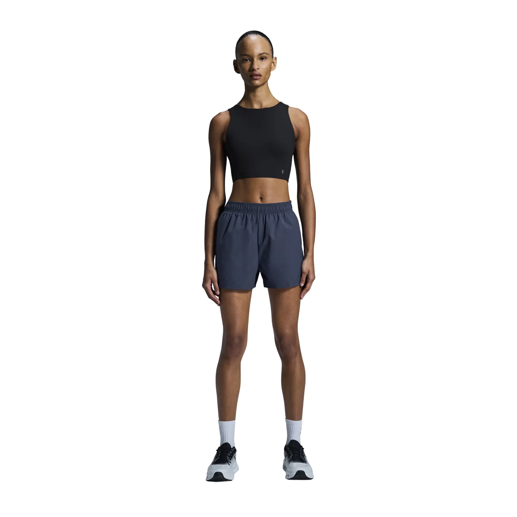 Sur Débardeur de Sport Court Doux Confortable Femme Hauts Noir 1WF10070553 S