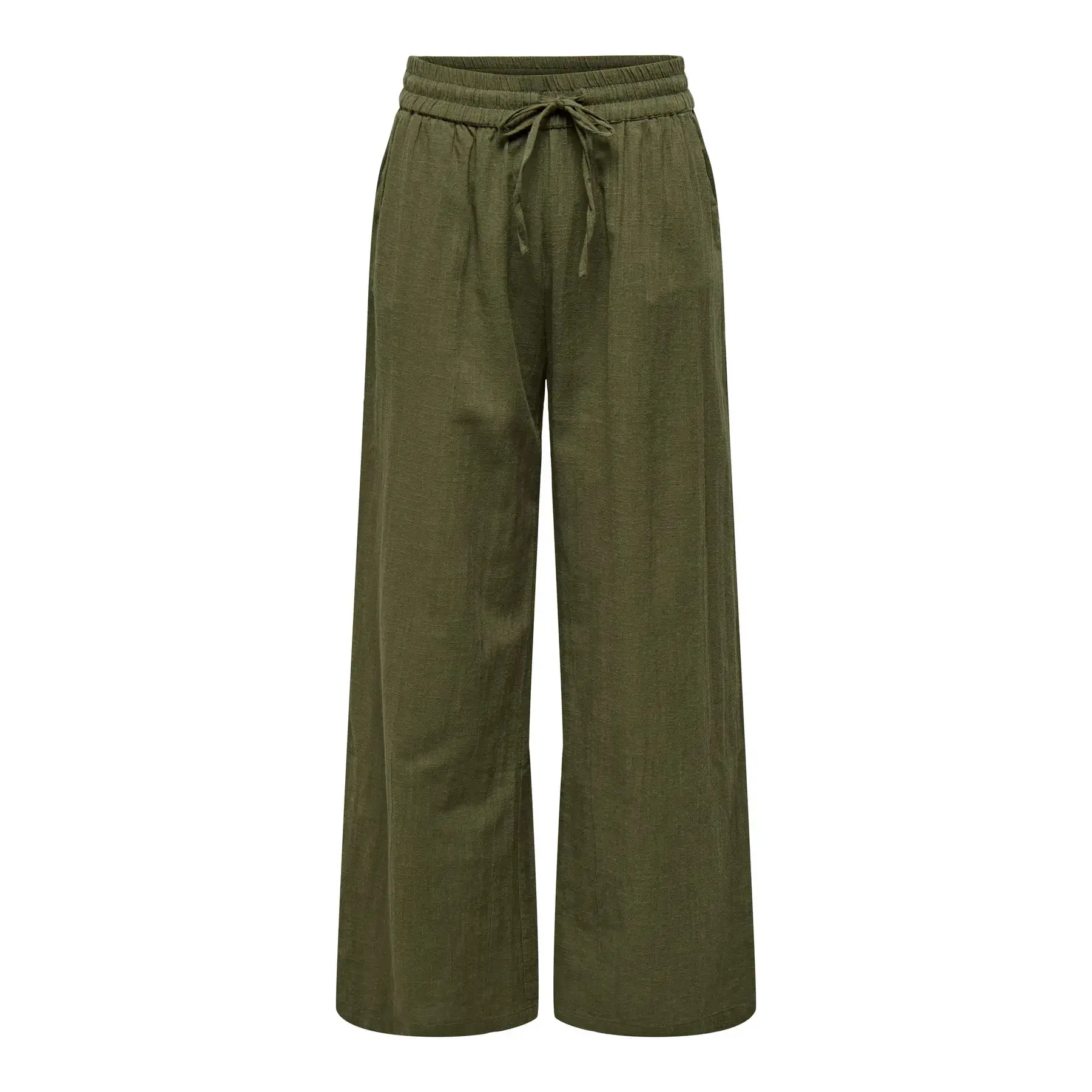 Only Onltizana Cotton Loose Pants Wvn, Verde, M-image