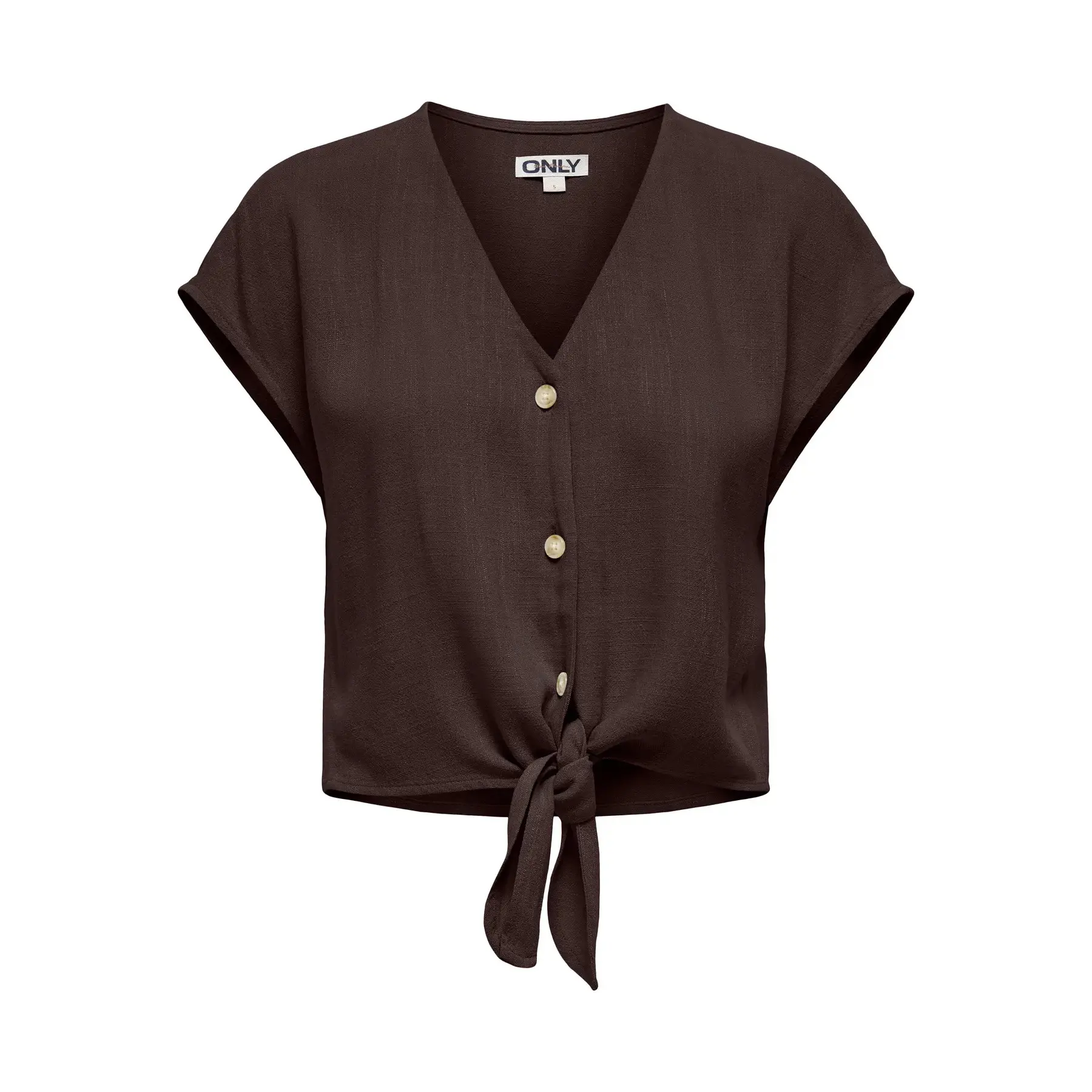 Only Women's Marron Waist Tie Shirt Siesta