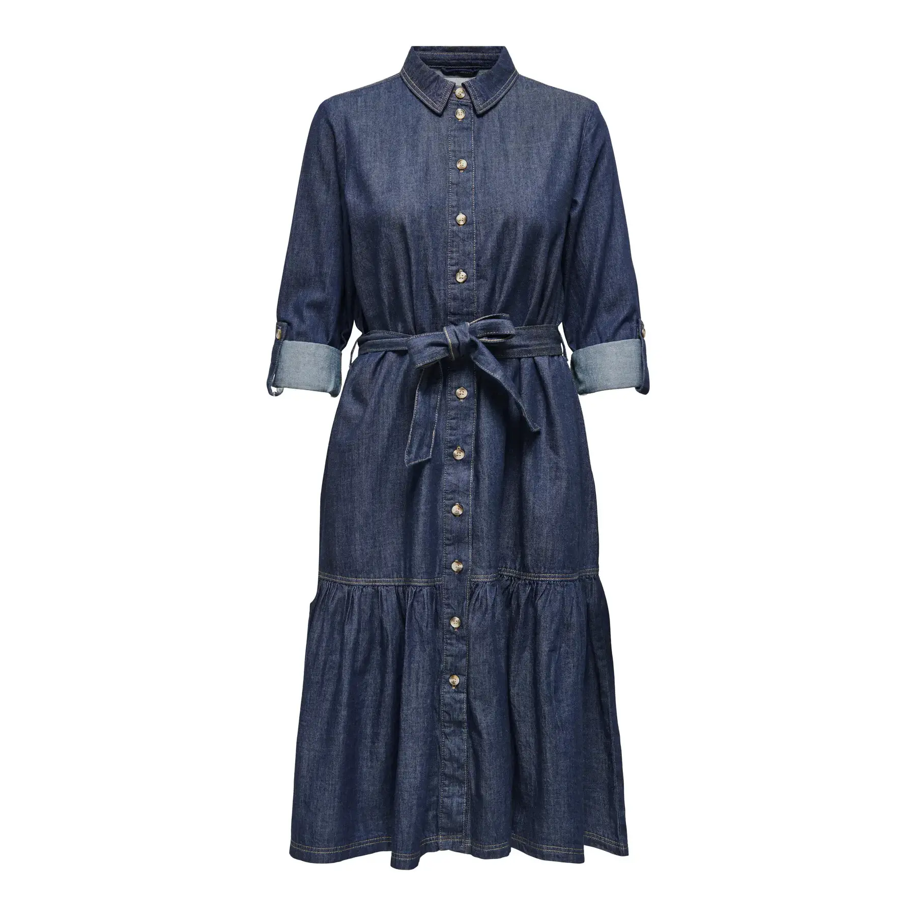 Jeanskleid mit Volant Damen Only Sevigny