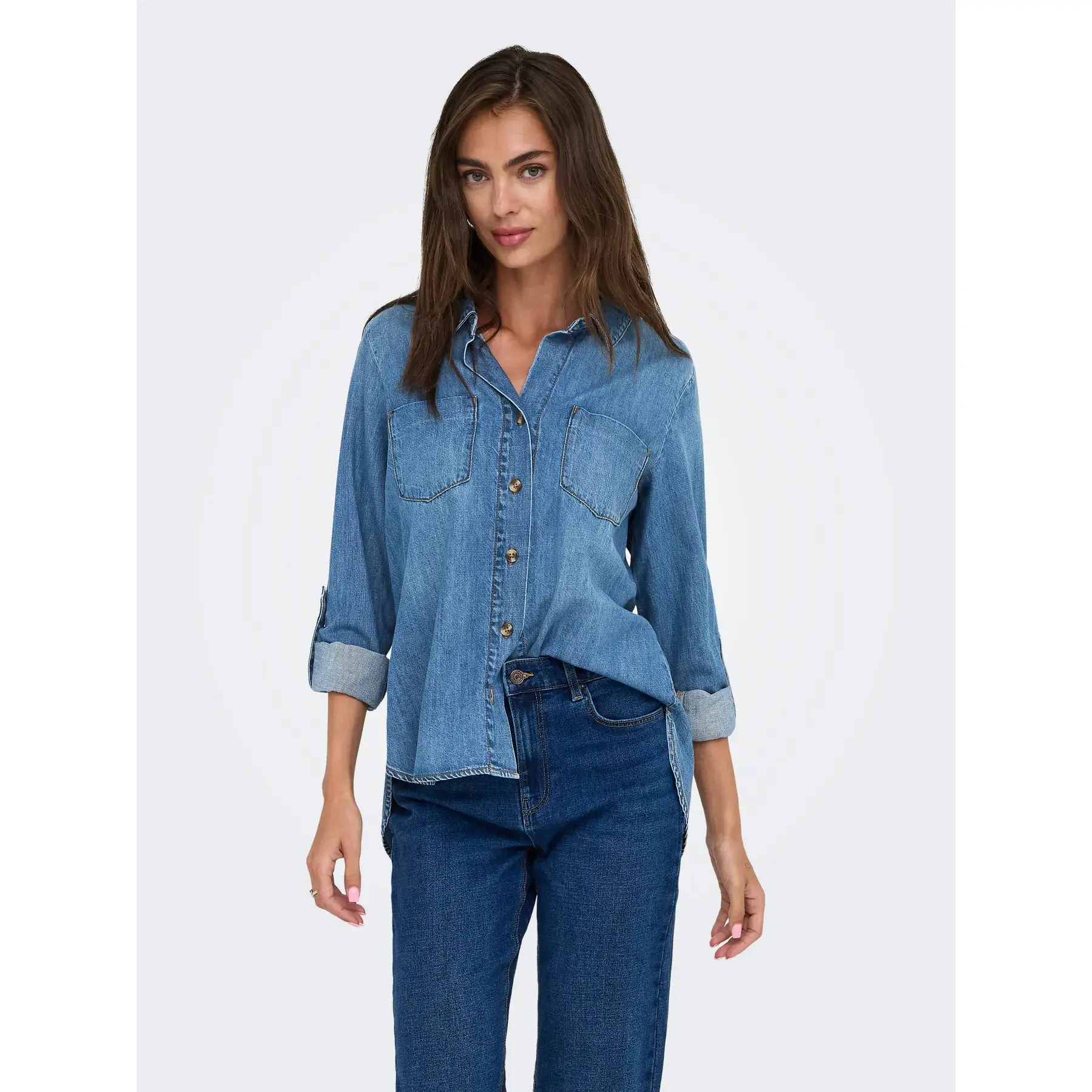 5715730850799 - Jeanshemd mit langen Ärmeln Damen Yasmin