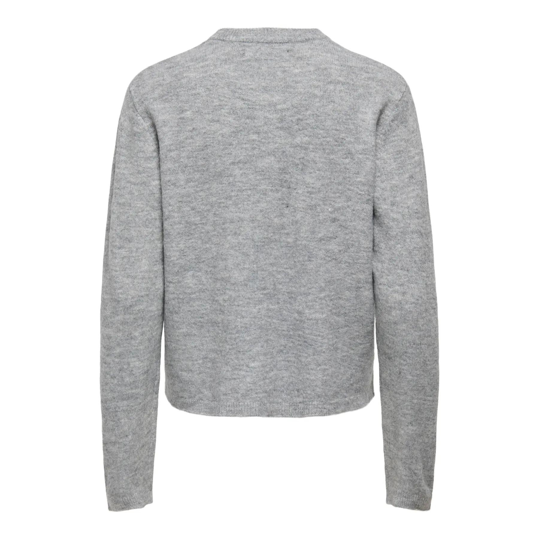 5715829926916 - ONLSIMONI L S O-NECK CARDIGAN KNT NOOS Cardigan grau meliert in XL